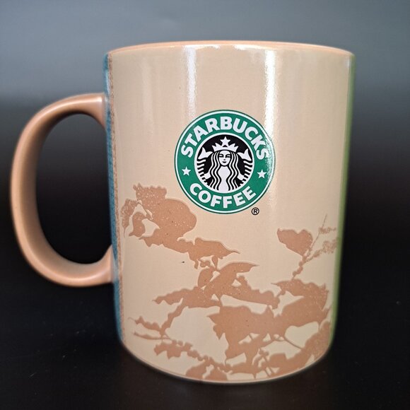 Starbucks Coffee Mug Manolo Africa Brown Green 18 oz 2006 On A Faraway Hillside - Picture 8 of 9